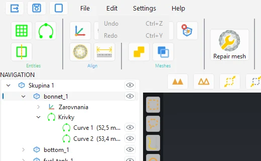 Edit menu