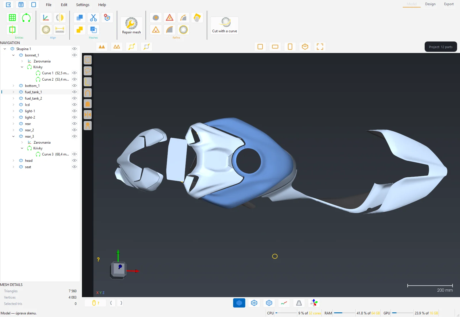 Scan in the Model station