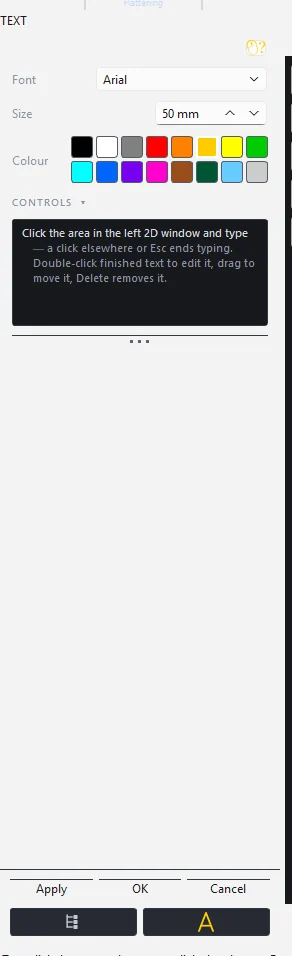 Text panel