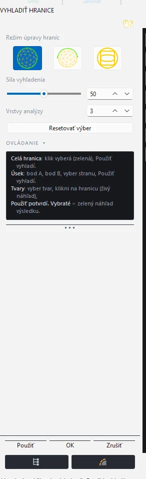 Panel Vyhladiť hranice